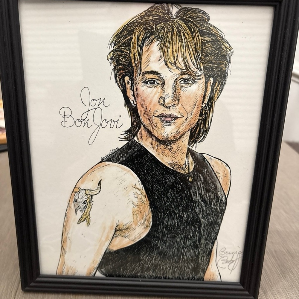 Art Print of Jon Bon Jovi by the artist Bernice Batoff